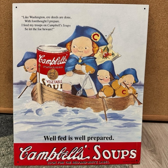 1993 Campbell’s Soup Sign #15 Patriotic Boat Scene - Picture 1 of 11